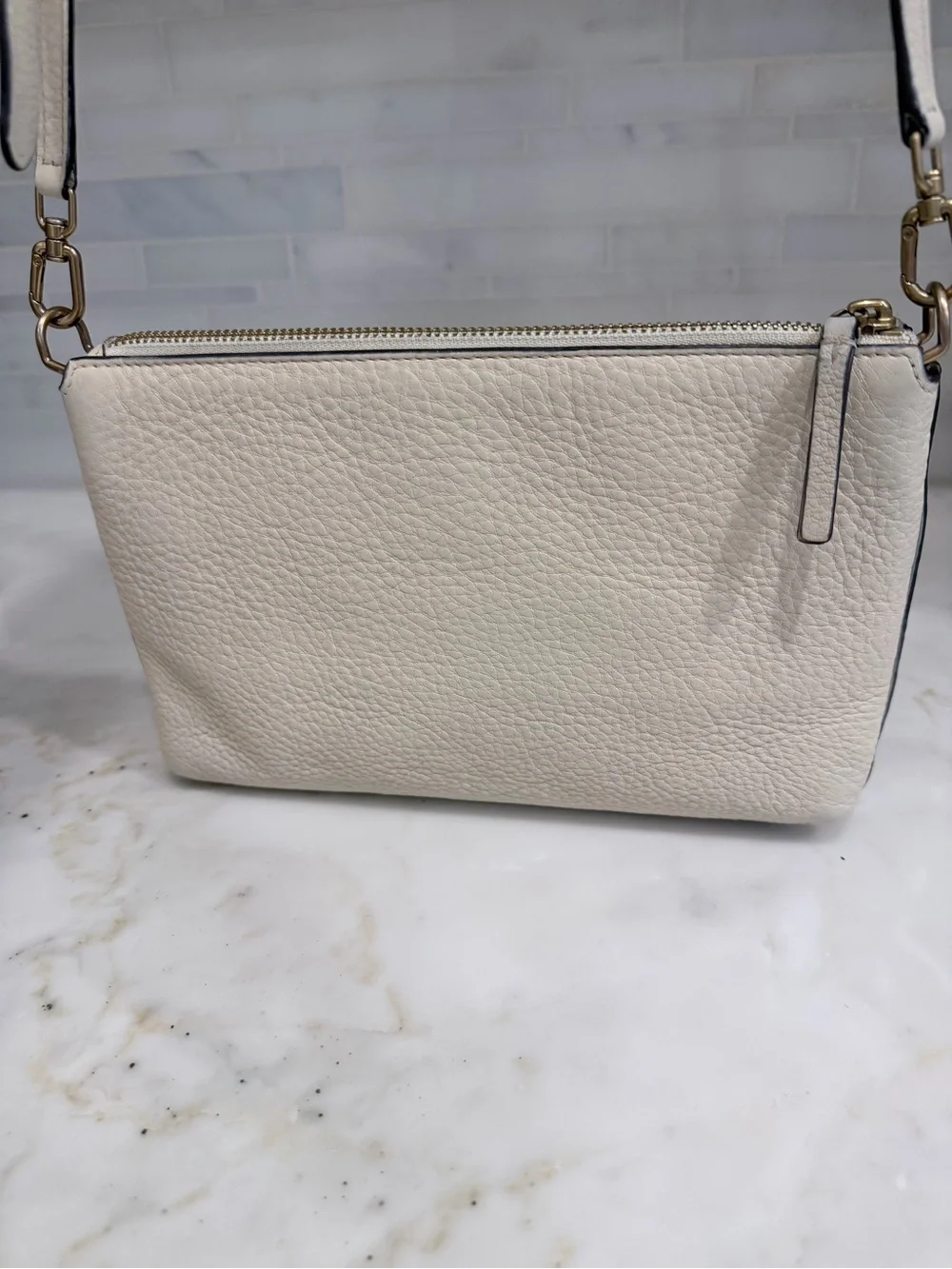 Tory Burch Small Kira Pebbled Leather Top Crossbody